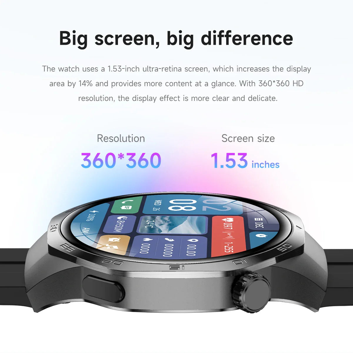 2026 Watch 5 Pro GPS Track Compass Smart Watch Men 360*360 AMOLED Screen NFC BT Call Waterproof Health Monitor Man Smartwatches