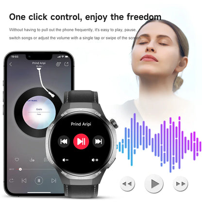 2026 Watch 5 Pro GPS Track Compass Smart Watch Men 360*360 AMOLED Screen NFC BT Call Waterproof Health Monitor Man Smartwatches