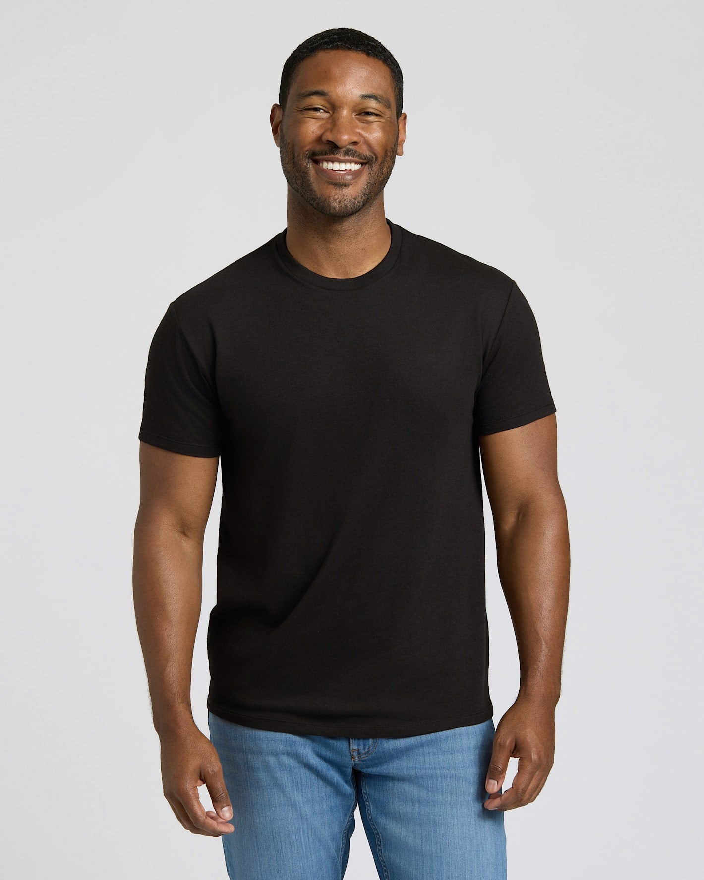 Black Short Classic Crew Neck