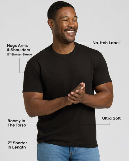 Black Short Classic Crew Neck