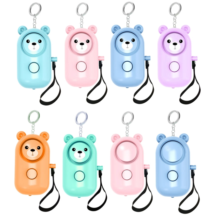 130dB LED Personal Alarm Pull Ring Outdoor Self-defense Products, Specification: Bear Style (Blue)