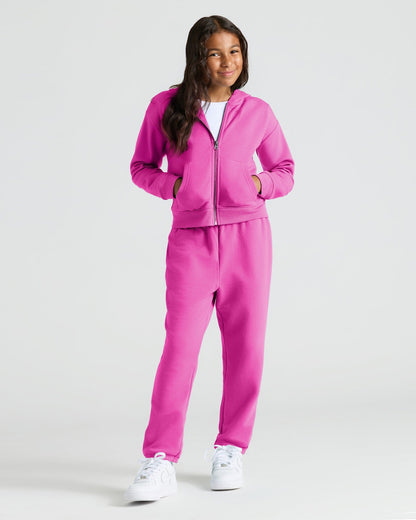 Girls Stormcloud & Electric Fuchsia Relaxed Joggers 2-Pack