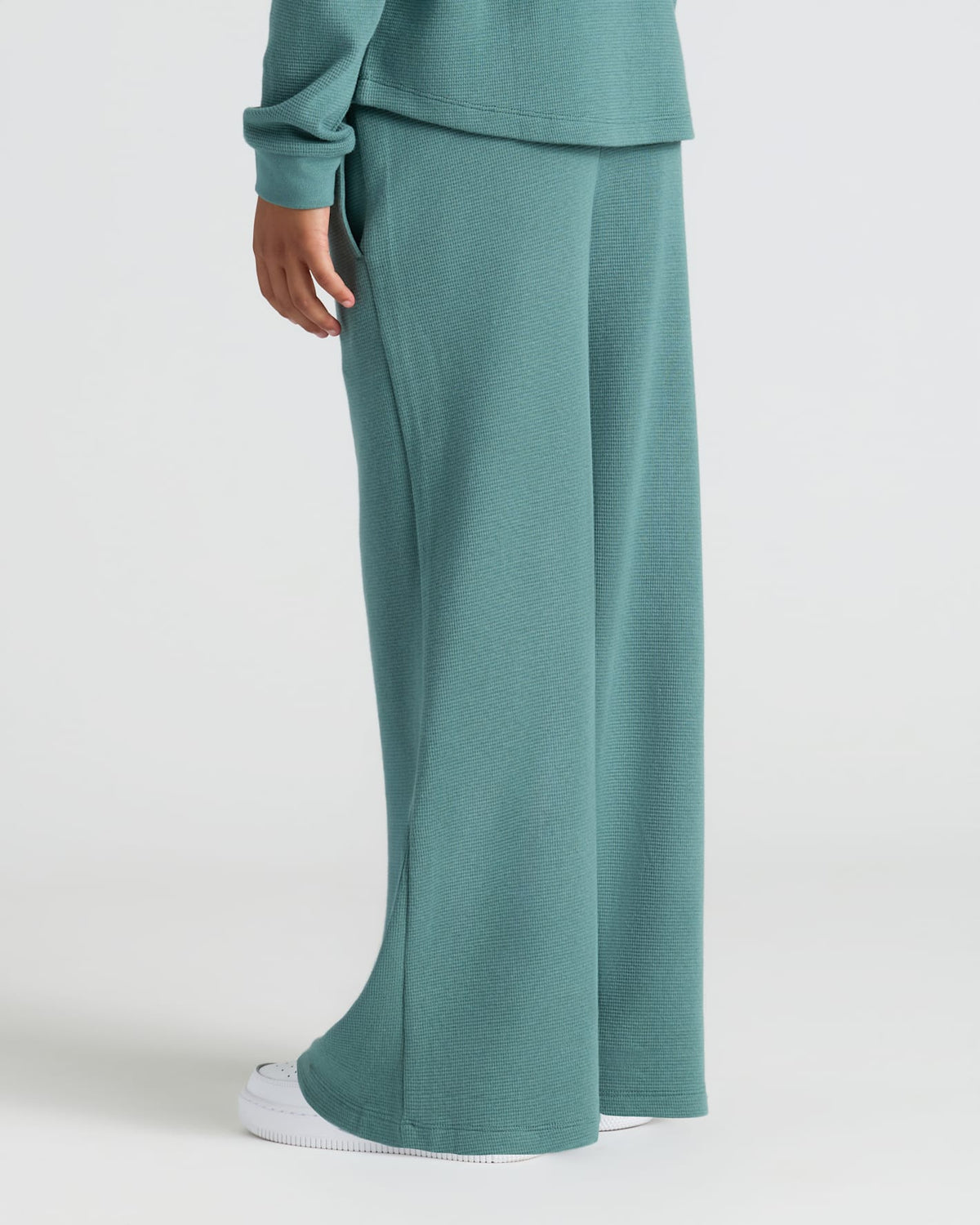 Girls Waffle Wide Leg Pants 3-Pack