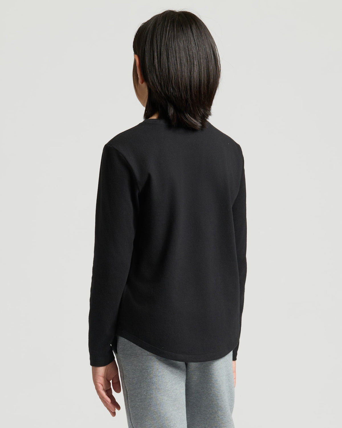 Boys' Classic Long Sleeve Curved Hem Crew Neck 6-Pack