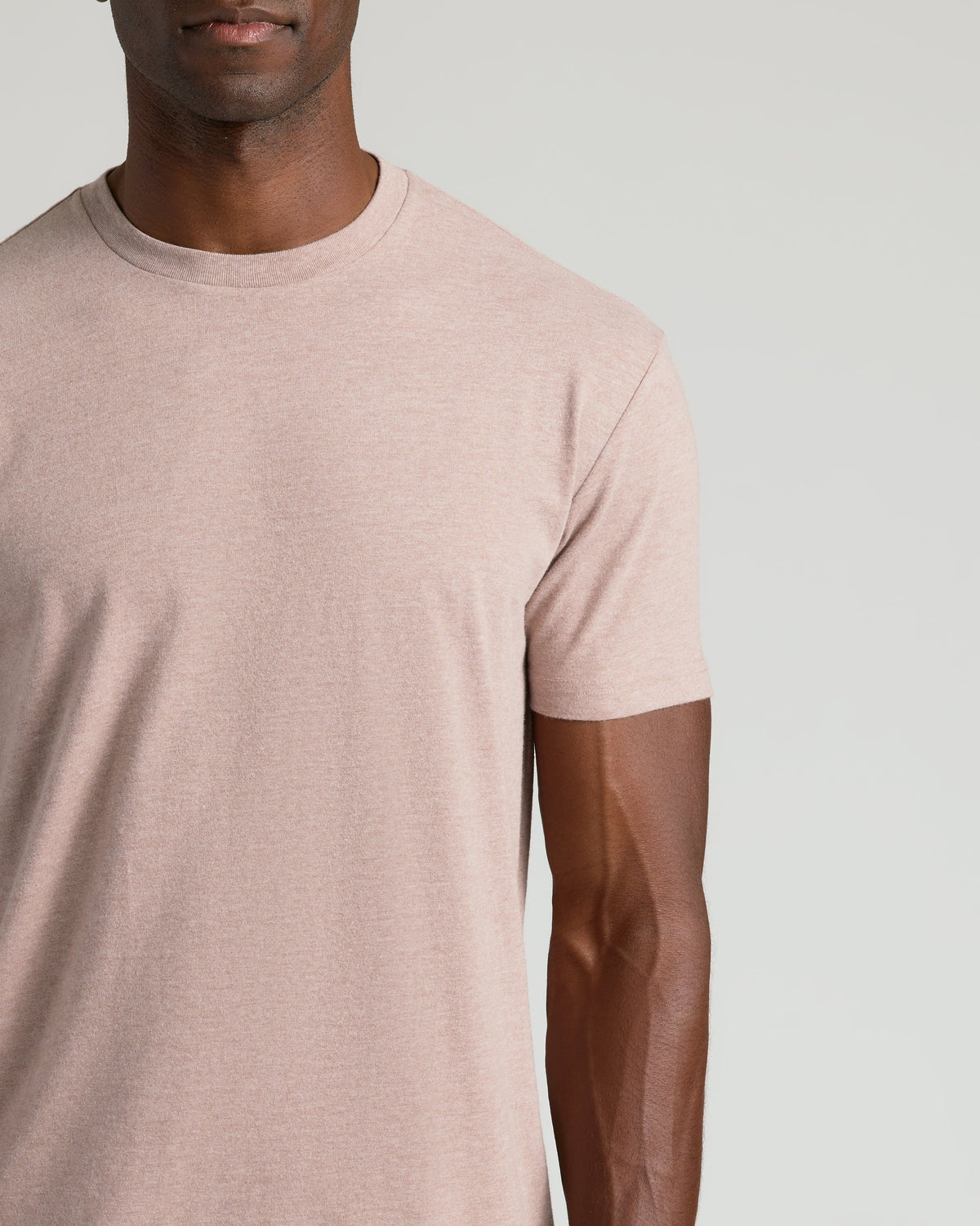 Light Heather Slate Mauve Classic Crew Neck