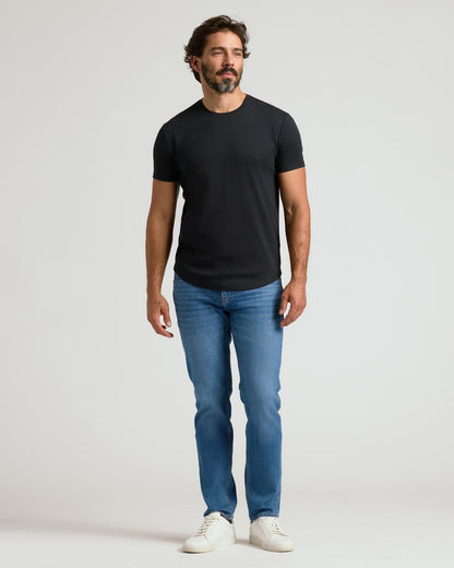 Pima Cotton Blend Curved Hem Crew 7-Pack