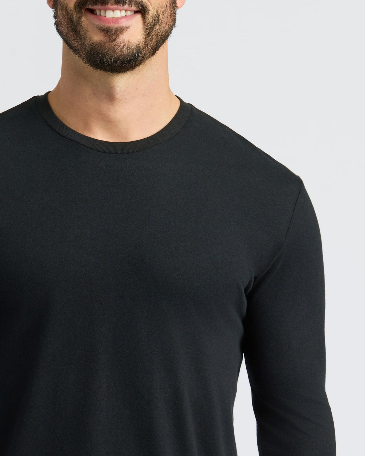 Black Classic Long Sleeve Crew Neck 3-Pack