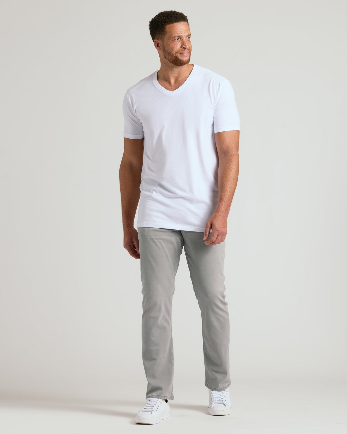 White Classic Tall V-Neck 10-Pack