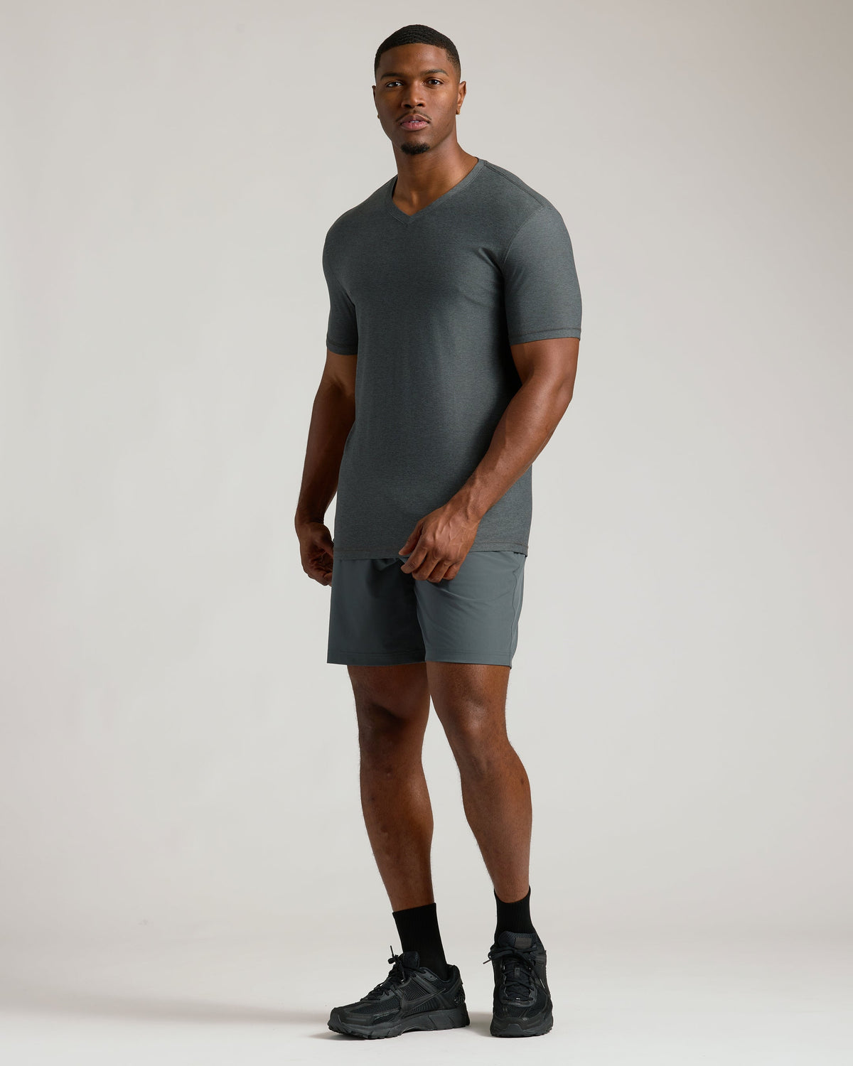 Charcoal Heather Gray Tall Active V-Neck