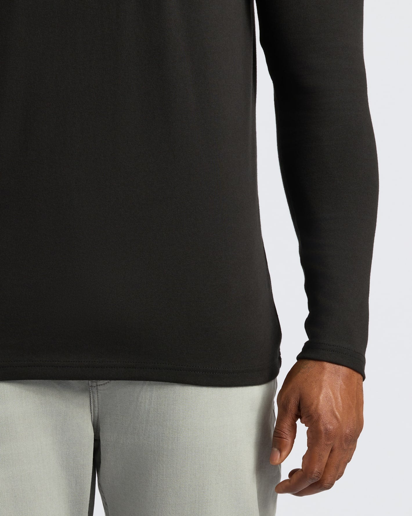 Black & Navy Tall Heavyweight Long Sleeve Pocket Crew 2-Pack