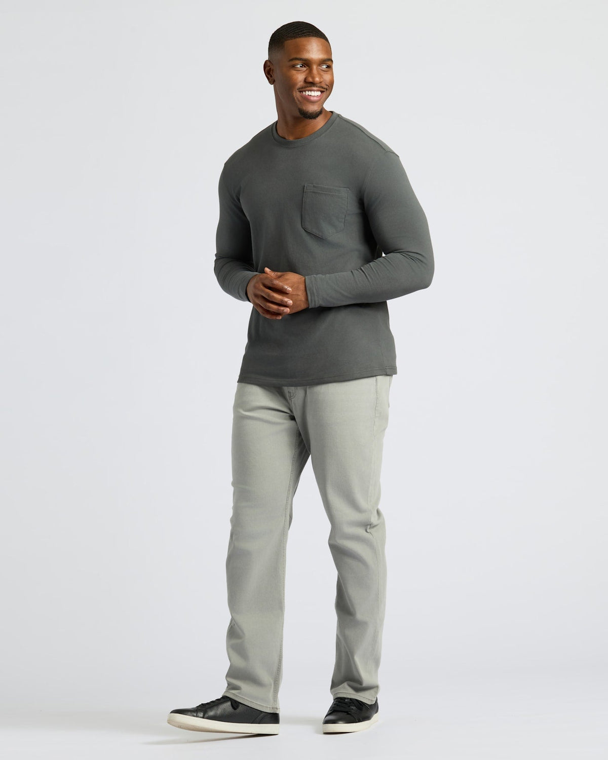 Carbon Tall Heavyweight Long Sleeve Pocket Crew