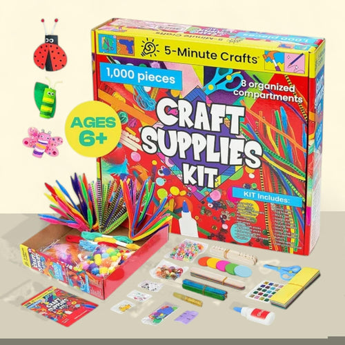 5-Minute Crafts Arts and Crafts Supplies, 1000 Pieces