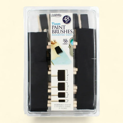 ArtSkills Craft Foam Paint Brush Set, 4 Sizes, 48 Pieces