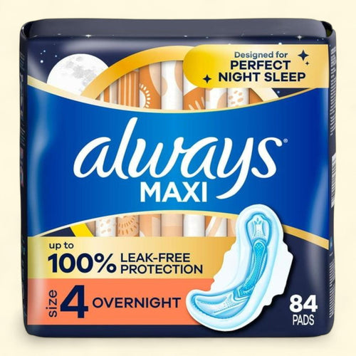 Always Maxi Overnight Pads, Size 4, 84 ct.