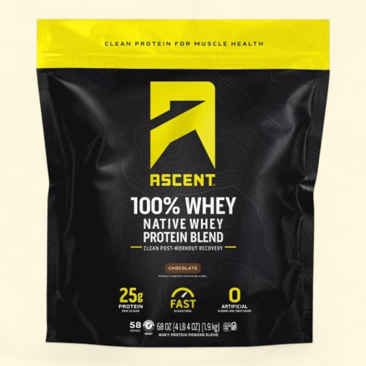 Ascent Whey Protein, Chocolate, 4.25 lbs