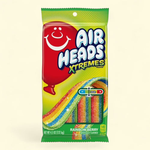 Airheads Xtremes Belts Candy, Rainbow Berry, 4.5 oz