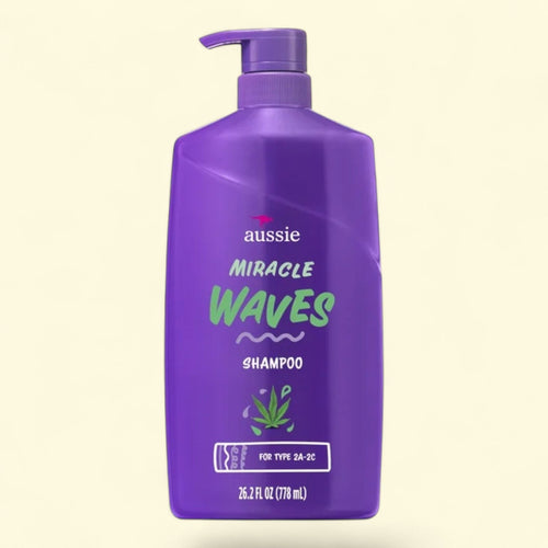 Aussie Miracle Waves Hemp Shampoo, 26.2 fl oz