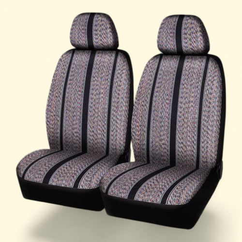 Auto Drive Truck Seat Cover Saddle Blanket, Brown - Universal Fit, 2PC