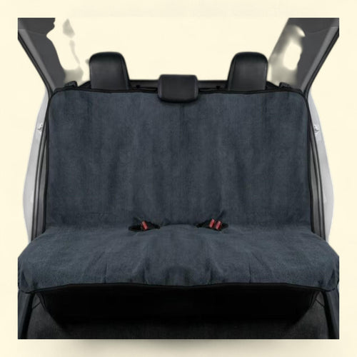 BDK UltraFit Car Seat Towel Cover Rear Bench, Black Trim, Waterproof, Machine Washable, Universal Fit for Auto Truck Van and SUV, 1 count