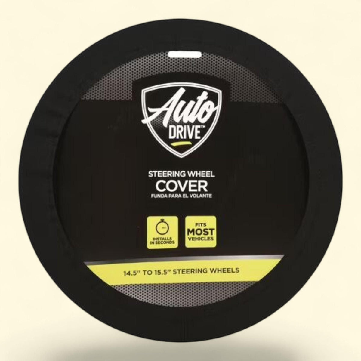 Auto Drive Steering Wheel Cover, Black Neoprene, Universal Size