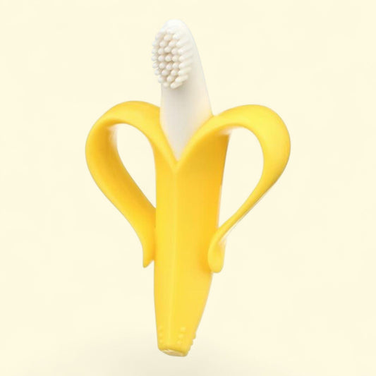 Baby Banana, Silicone Infant Training Toothbrush, Yellow, 0-12 months