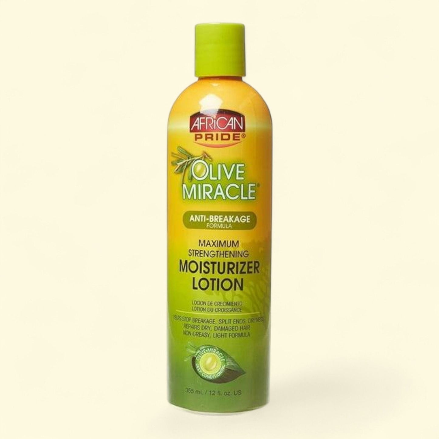 African Pride Olive Miracle Anti-Breakage Moisturizer Lotion, 12 fl oz
