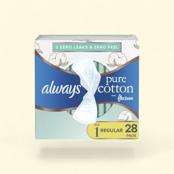 Always Feminine Pads With Wings, Size 1, 28 CT