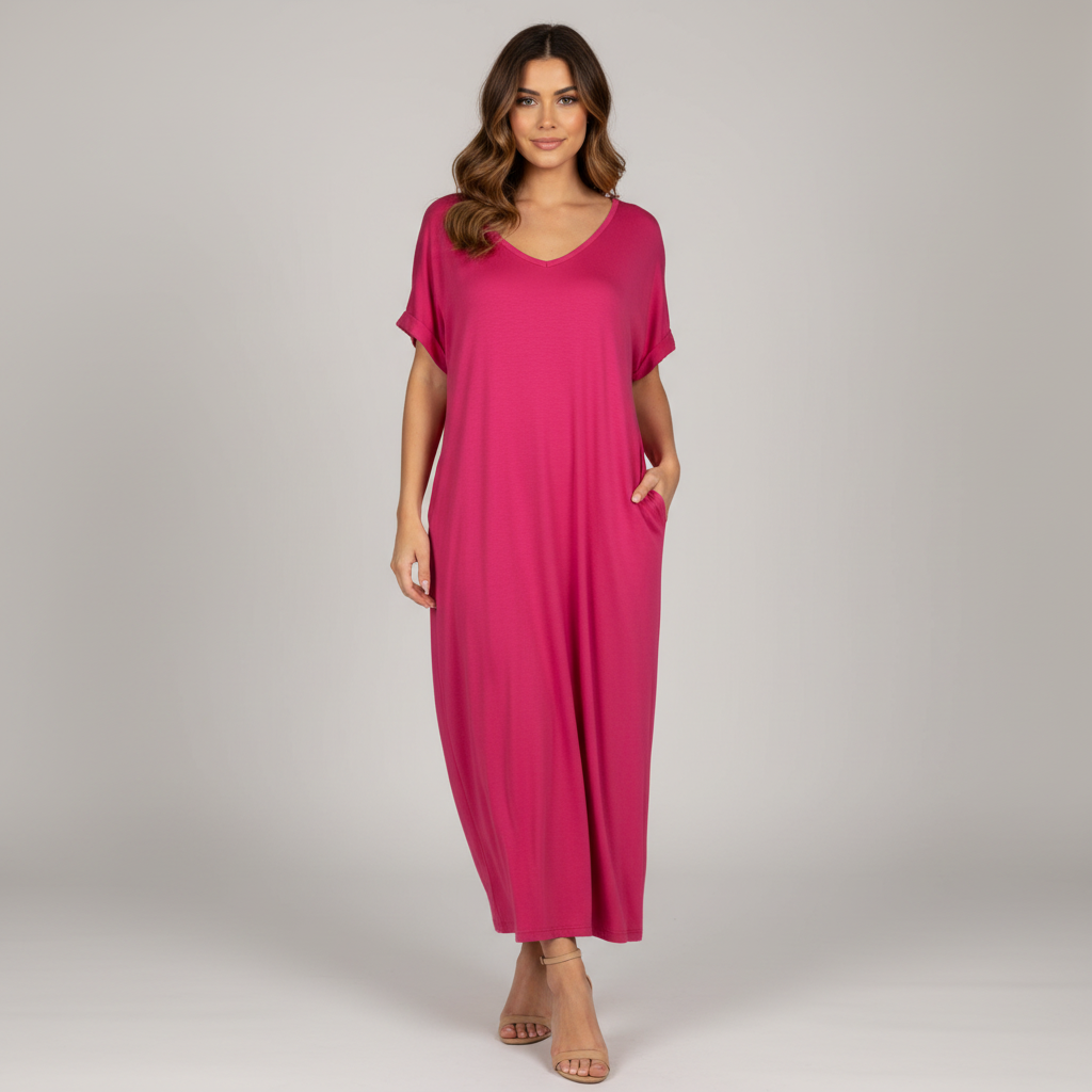 Batwing Pocket Maxi Dress