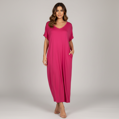 Batwing Pocket Maxi Dress