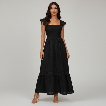 Lace Patchwork Sleeveless Dress