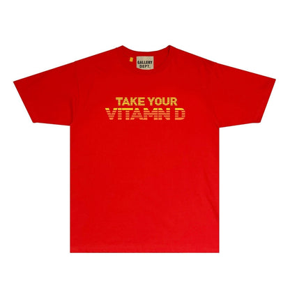 Gallery Dept T Shirt Retro Printed Loose Short-Sleeved Shirt