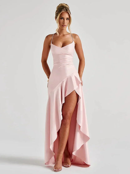 Bethany Backless Ruffles Irregular Dress Summer
