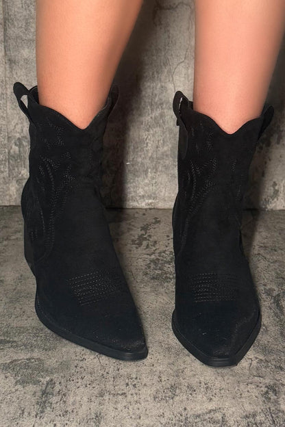 Cowboy Ankle Boots Black