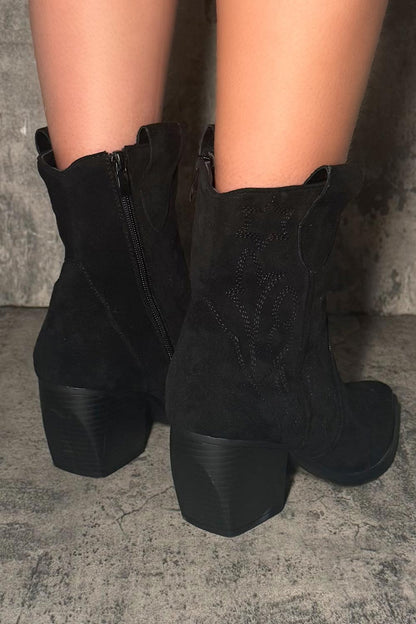 Cowboy Ankle Boots Black