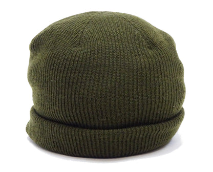 Buzz Rickson Jeep Cap - Men's Wool Knit Cap with Short Brim - Reproduction of U.S. Army M-1941 Radar Cap - Made in Japan (BR02874 Olive)