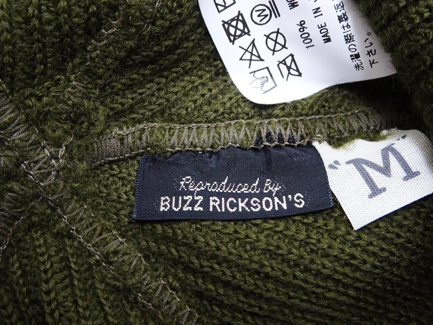 Buzz Rickson Jeep Cap - Men's Wool Knit Cap with Short Brim - Reproduction of U.S. Army M-1941 Radar Cap - Made in Japan (BR02874 Olive)