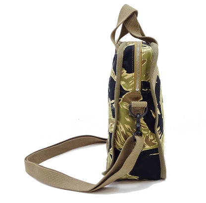 Buzz Rickson Men's Casual Small Shoulder Bag - Gold Tiger Camouflage, Modern Reinterpretation of WWII U.S. Army Air Forces Pilot Gear, BR02878
