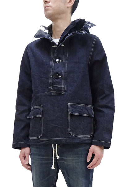 Buzz Rickson U.S. Navy Denim Gas Protective Parka - WWII Denim Anti-Gas Parka (Gunner Smock Jacket) BR11703 One-Wash