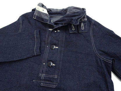 Buzz Rickson U.S. Navy Denim Gas Protective Parka - WWII Denim Anti-Gas Parka (Gunner Smock Jacket) BR11703 One-Wash