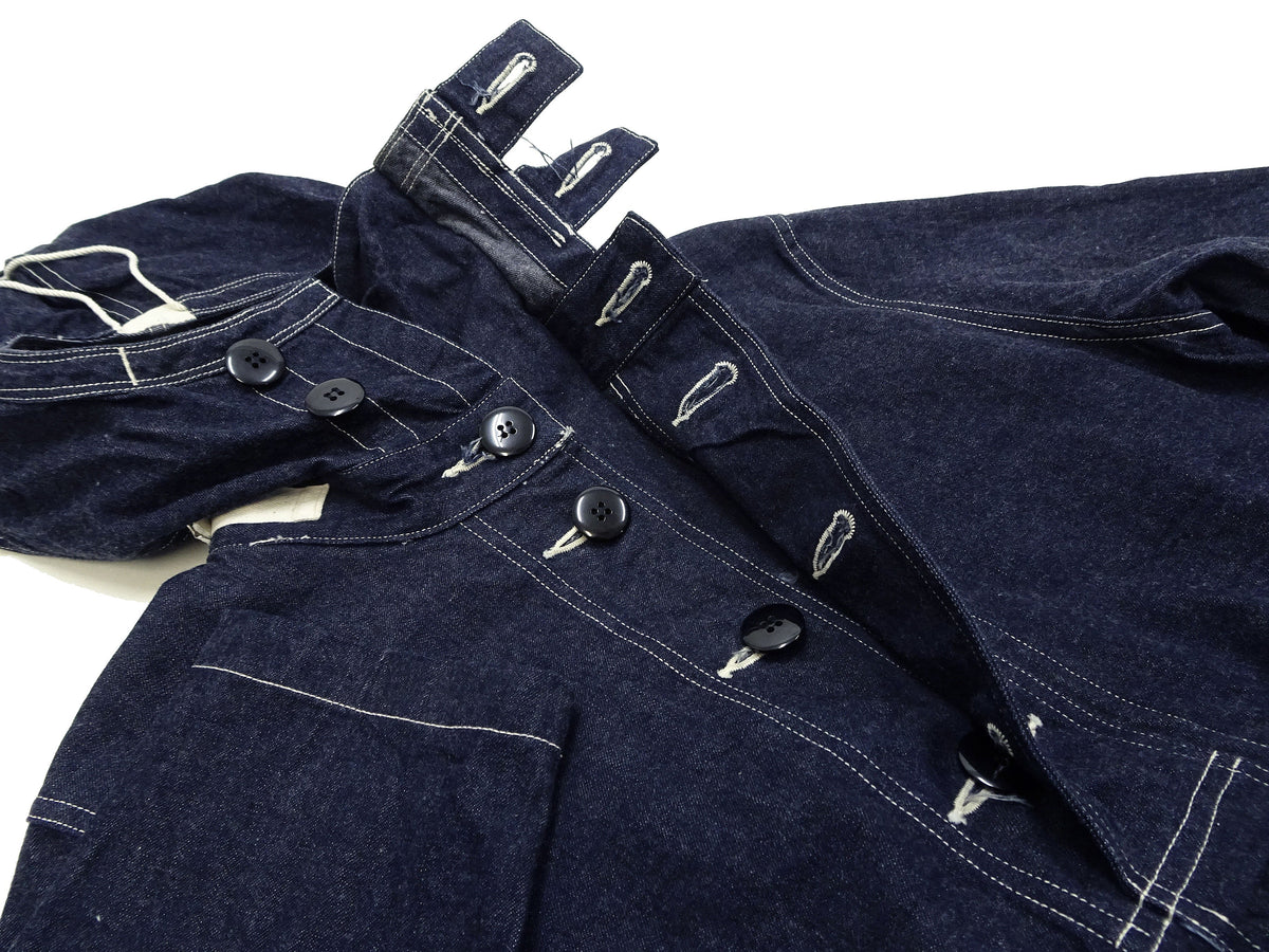 Buzz Rickson U.S. Navy Denim Gas Protective Parka - WWII Denim Anti-Gas Parka (Gunner Smock Jacket) BR11703 One-Wash