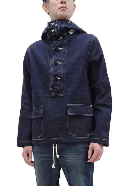 Buzz Rickson U.S. Navy Denim Gas Protective Parka - WWII Denim Anti-Gas Parka (Gunner Smock Jacket) BR11703 One-Wash