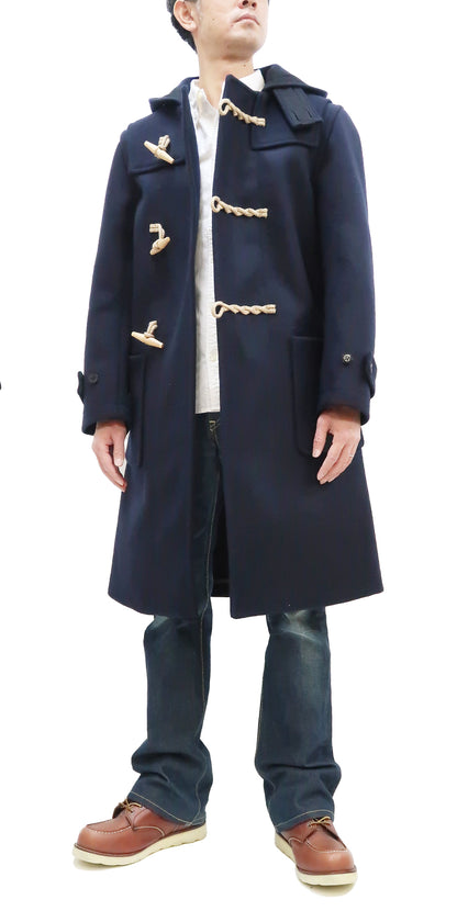 Buzz Rickson Duffel Coat Men's Reproduction of WW2 Royal Navy Duffle Coat BR15164 128 Navy-Blue