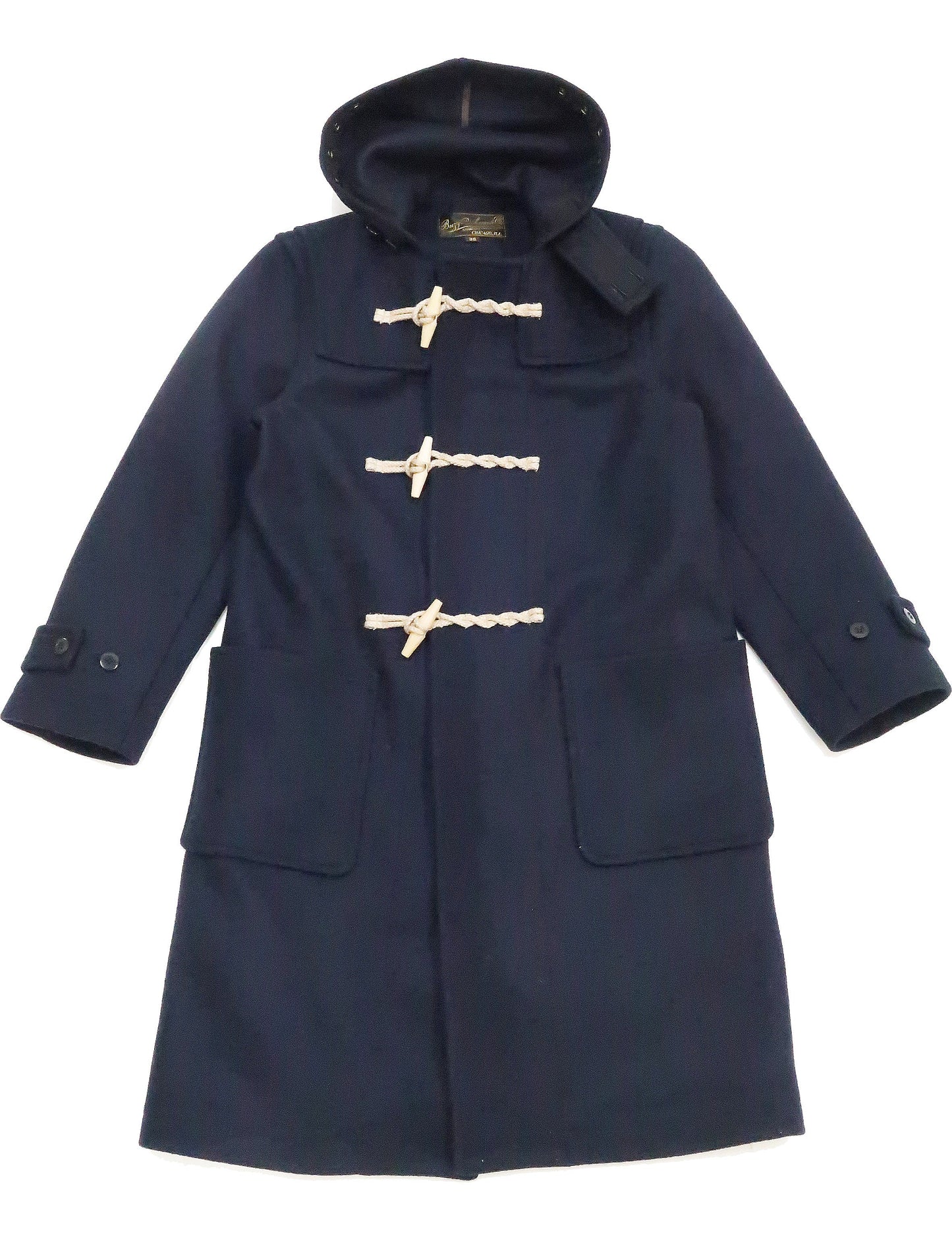 Buzz Rickson Duffel Coat Men's Reproduction of WW2 Royal Navy Duffle Coat BR15164 128 Navy-Blue