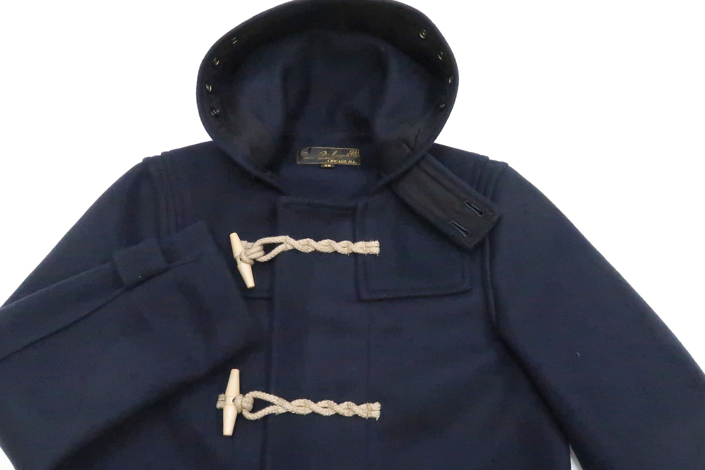 Buzz Rickson Duffel Coat Men's Reproduction of WW2 Royal Navy Duffle Coat BR15164 128 Navy-Blue