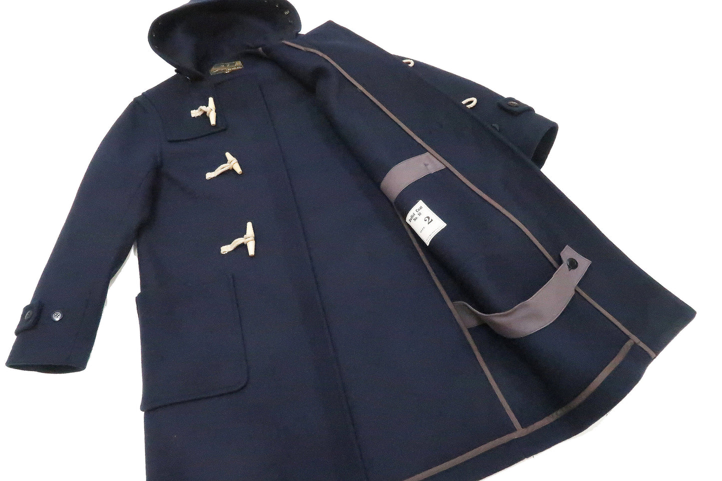 Buzz Rickson Duffel Coat Men's Reproduction of WW2 Royal Navy Duffle Coat BR15164 128 Navy-Blue