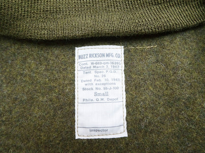 Buzz Rickson Tanker Jacket - Men's Reproduction of the U.S. Army Late-Model Slash-Pocket Version BR15755 Light Olive Drab