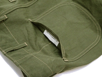 Buzz Rickson Herringbone Pants Men's Baggy Straight, Button Fly, Olive - U.S. Marine Corps M-1941 Utility Trousers Repro