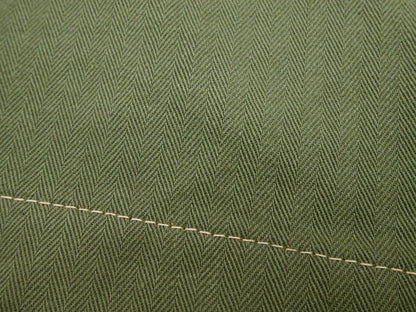 Buzz Rickson Herringbone Pants Men's Baggy Straight, Button Fly, Olive - U.S. Marine Corps M-1941 Utility Trousers Repro