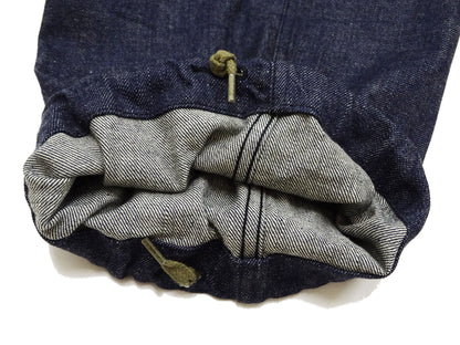 Buzz Rickson Men's Denim M-51 Field Trousers - Military-Inspired Baggy Cargo Pants in Indigo Denim - Made in Japan (BR42586 421A One Wash)