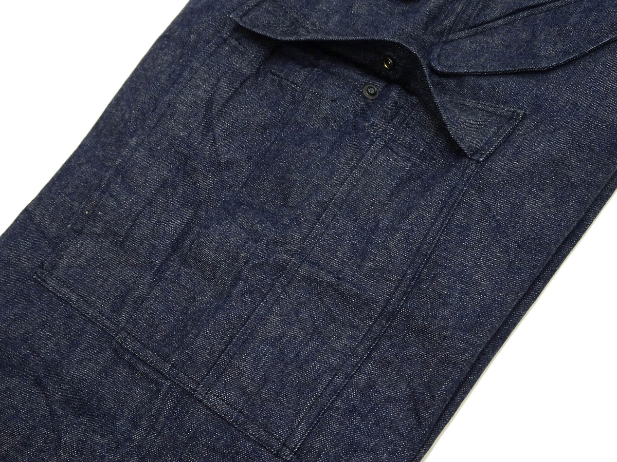 Buzz Rickson Men's Denim M-51 Field Trousers - Military-Inspired Baggy Cargo Pants in Indigo Denim - Made in Japan (BR42586 421A One Wash)